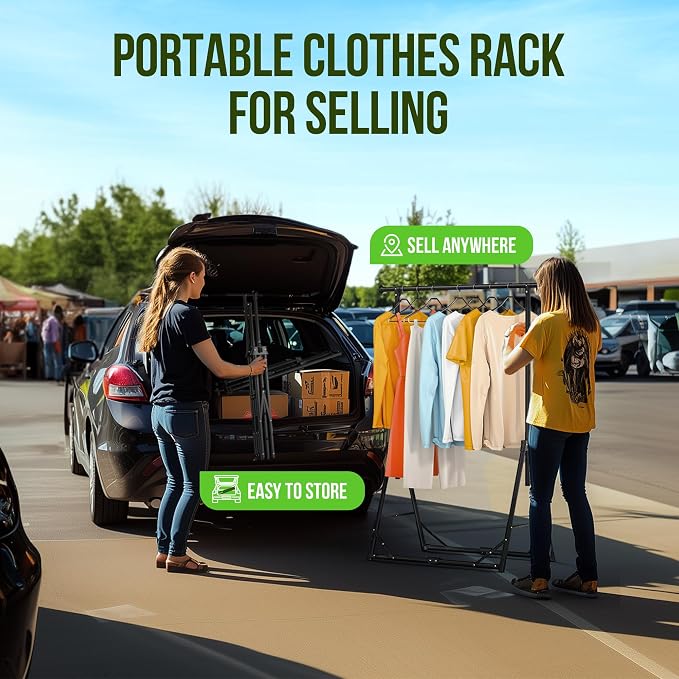 MAXLEAD HOME Clothes Rack Foldable Clothing Rack, 64.5''H Collapsible Garment - Image 3