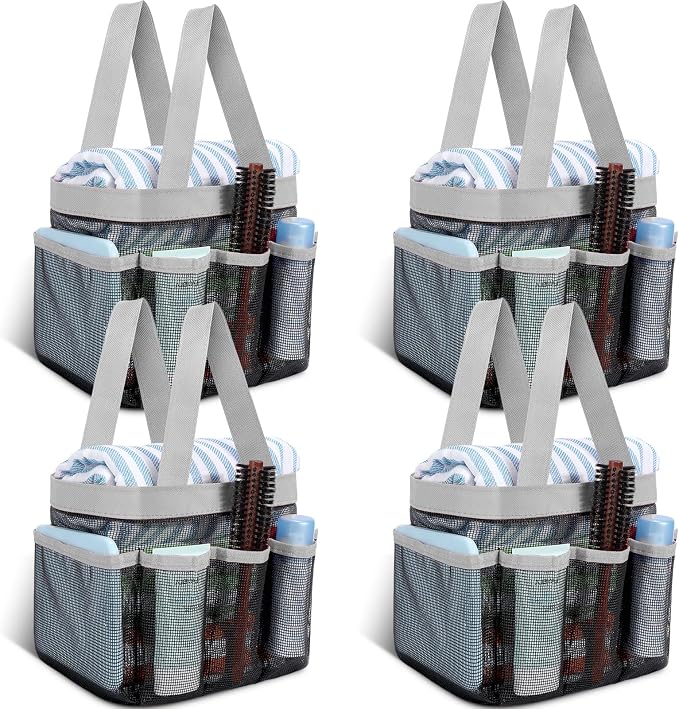 Hillban 4 Pcs Mesh Shower Caddy Portable Shower Caddy by Hillban