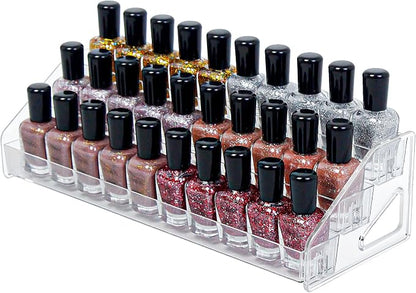 3-Tier Clear Acrylic Nail Polish Storage, Holds 24-48 Bottles, Sunglasses by DTXIAQIAO