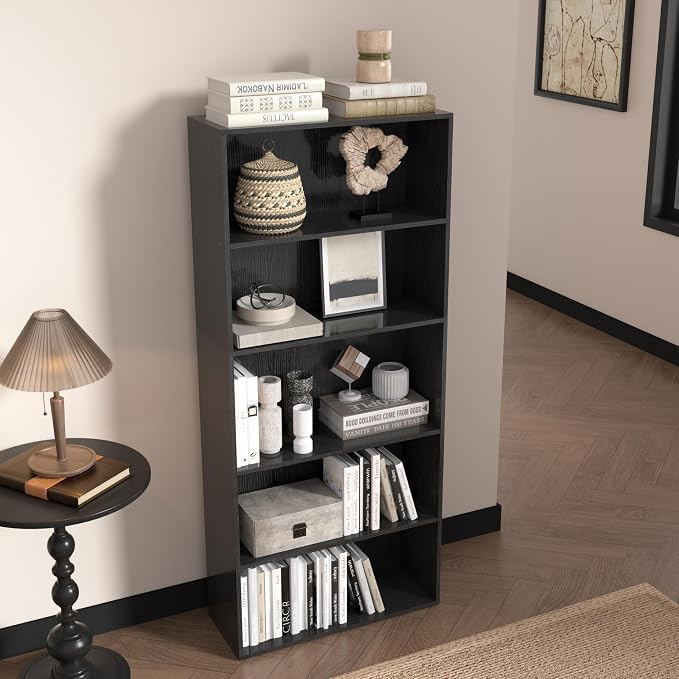 5 Tier book shelf, 5 Cube Storage Organizer, 5 Tier Cube Low Bookcase - Image 4