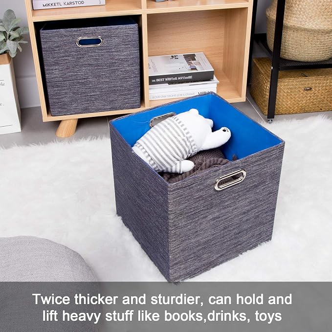 Posprica Storage Cube Basket Bins, 13×13 Foldable Storage Containers - Image 7