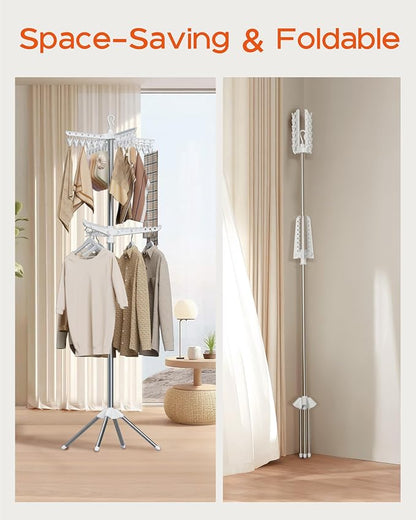 CASAMAYA Clothes Drying Rack Foldable, 72 inch 2 Tier Laundry Drying Rack - Image 4