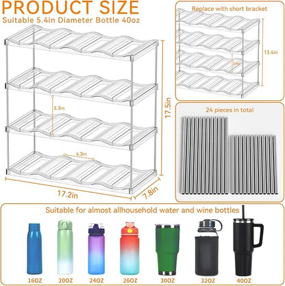 Yieach Stackable Water Bottle Organizer - Image 3
