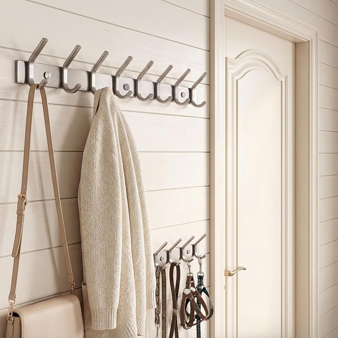 WEBI 2 Packs, Heavy Duty 24 Inch Stainless Steel 304 Hook Rail Coat Rack - Image 2