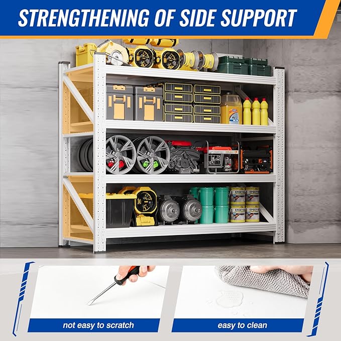 BYNSOE 48" W Storage Shelves 3000lbs Garage Metal Shelving Heavy Duty Garage - Image 7