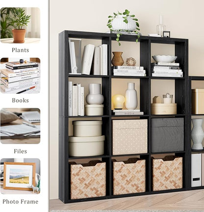 Cube Storage Organizer Bookcase, Decorative 11 inch Open Back Cubical Shelf - Image 8