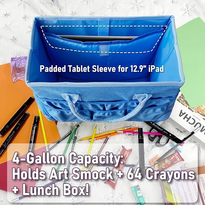 Cupohus Water-Resistant Art Organizer Tote Bag - Image 3