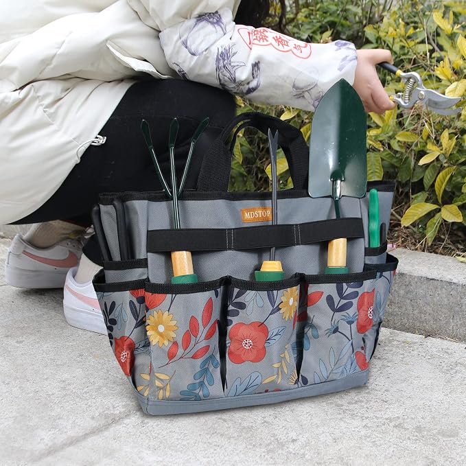 MDSTOP Garden Tool Bag, Garden Tool Kit Holder Home Organizer Storage Carrier - Image 7