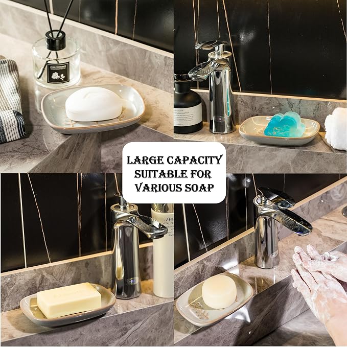 Ceramic Soap Dish Soap Holder, Soap Lift - Image 3