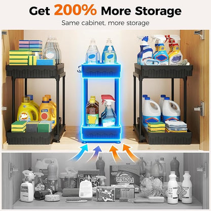 Sevenblue 3-Pack 2-Tier Under Sink Organizers - Image 4