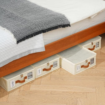 8 Pack Bed Sheet Organizers and Storage, Foldable Sheet Set Organizer - Image 7