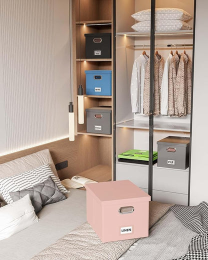 File Organizer Box with Lid, Portable Hanging File Box - Image 6