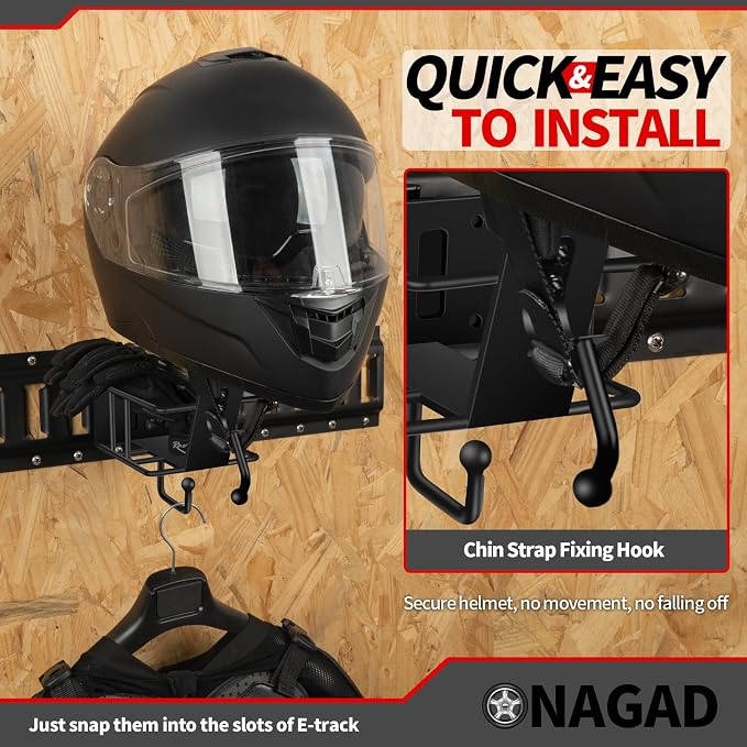 E Track Motorcycle Helmet Rack - Image 2