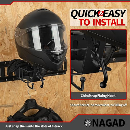 E Track Motorcycle Helmet Rack - Image 2