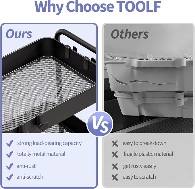 TOOLF 4-Tier Rolling Cart - Image 5