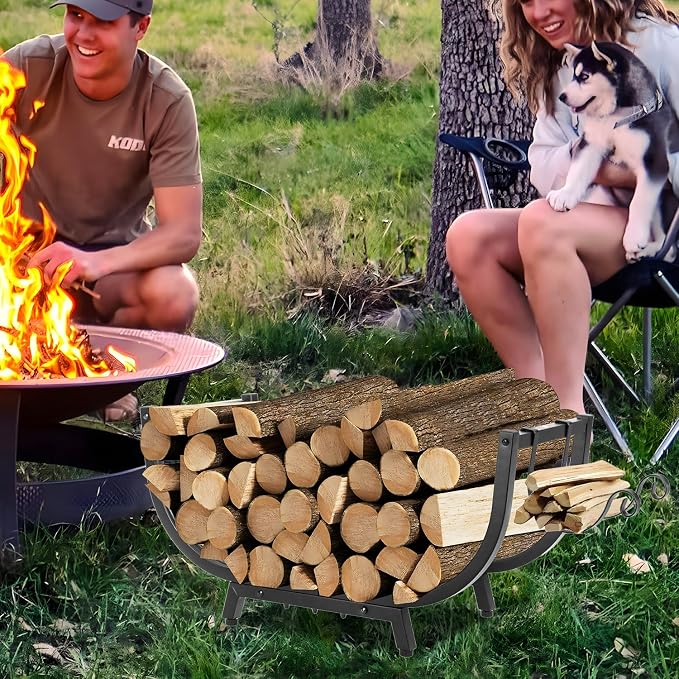 30“ Firewood Rack Outdoor and Indoor, Compact Firewood log Storage & Holder - Image 7