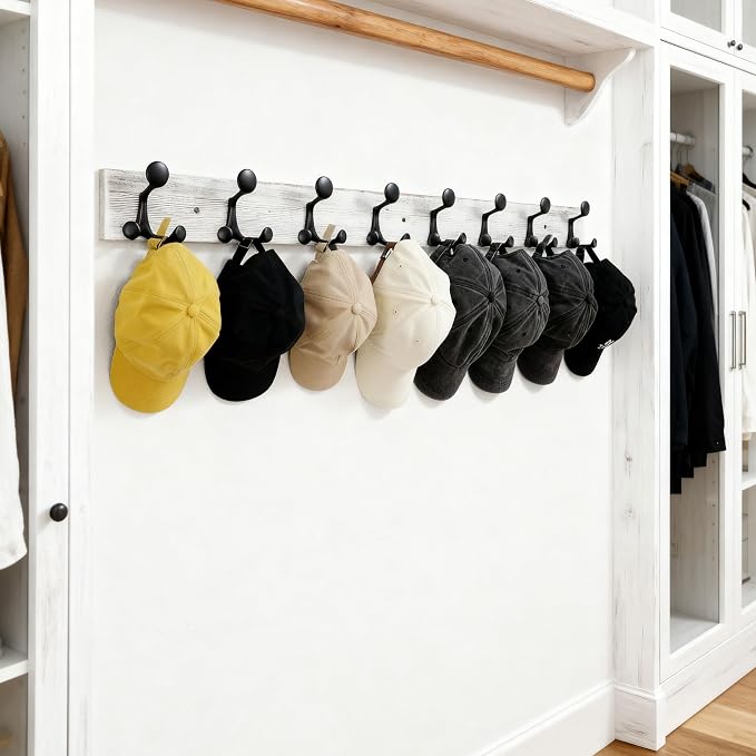 SKOLOO 43-Inch Wood Coat Rack Wall Mount - Image 4