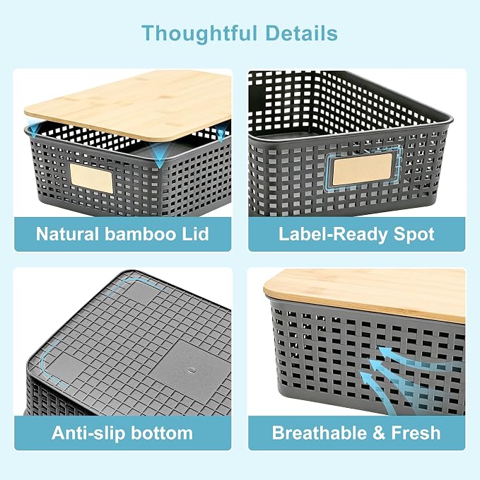 Bagnizer 4 Pack Plastic Storage Bins - Image 8