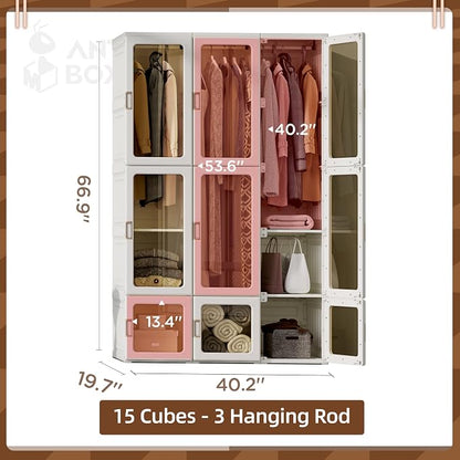 ANTBOX Portable Wardrobe Closet Storage Organizer - Image 3
