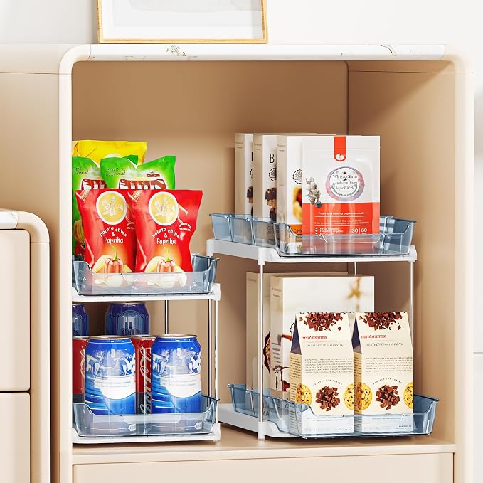 Delamu 2-Tier Multi-Purpose Bathroom Under Sink Organizers and Storage - Image 4