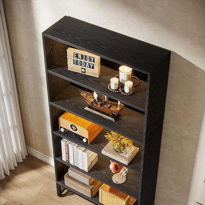 Tribesigns Tall Bookcase Black Bookshelf, 70.8” Large Bookcases Organizer - Image 9