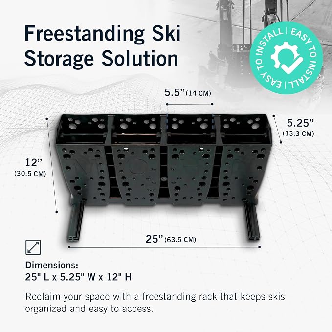 StoreYourBoard Telluride Ski Storage Rack – Freestanding Ski Rack - Image 2