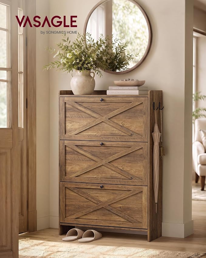 VASAGLE Shoe Storage Cabinet Organizer - Image 3