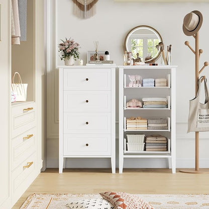 TTVIEW 4 Drawer Dresser, Tall Wood Storage Chest Cabinet - Image 5
