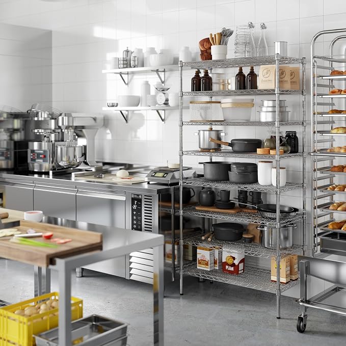 18" Deep x 36" Wide x 74" Height Wire Shelving Kit | 8-Tier | NSF Commercial - Image 2
