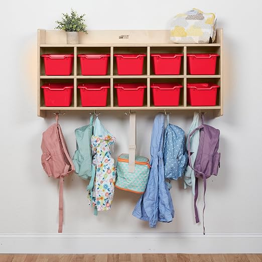 ECR4Kids 10-Section Hanging Coat Locker - Image 6