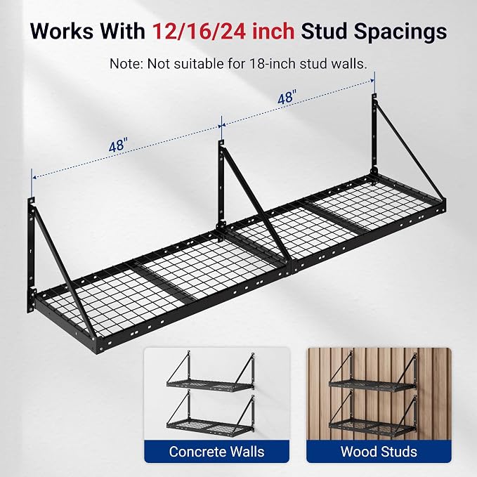 FLEXIMOUNTS 2-Pack 2x4ft Garage Wall Shelving - Image 3