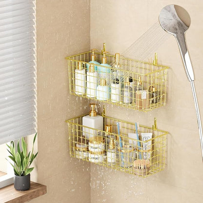 2 Sets Gold Extra Large Hanging Wall Basket - Image 5