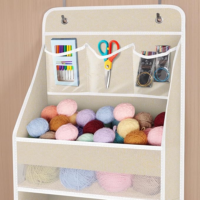 Univivi 5-Shelf Over Door Hanging Organizer Fabric Door Storage - Image 4