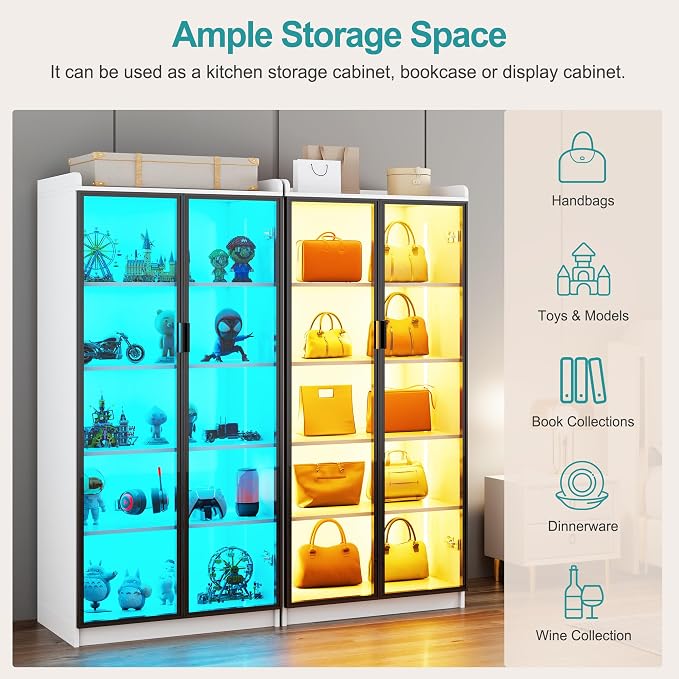 Lvifur 65" LED Display Cabinet - Image 3