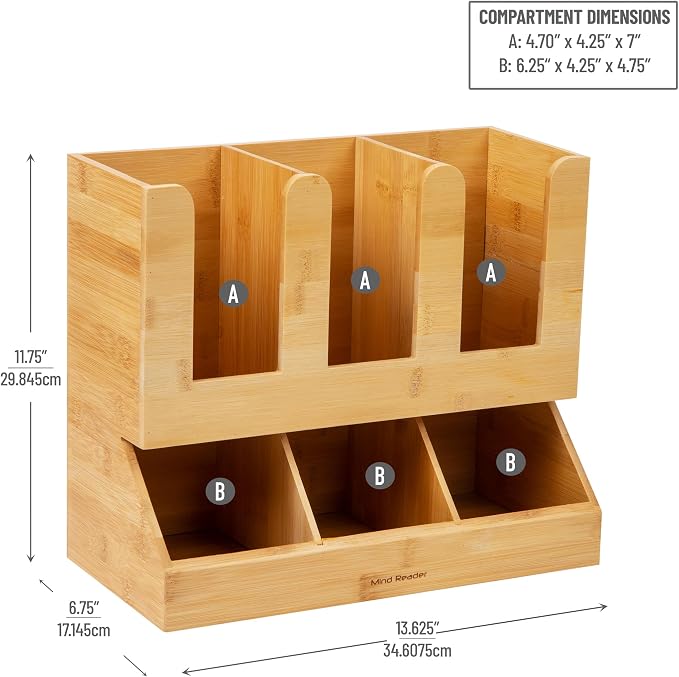 Mind Reader Cup and Condiment Station, Countertop Organizer, Coffee Bar - Image 2