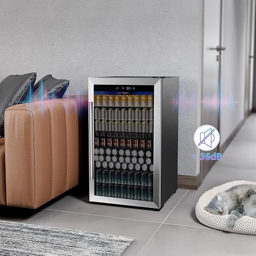 COWSAR 4.5 Cu.Ft Wine Fridge 37 Bottle, ETL Approved Freestanding Wine Cooler - Image 7