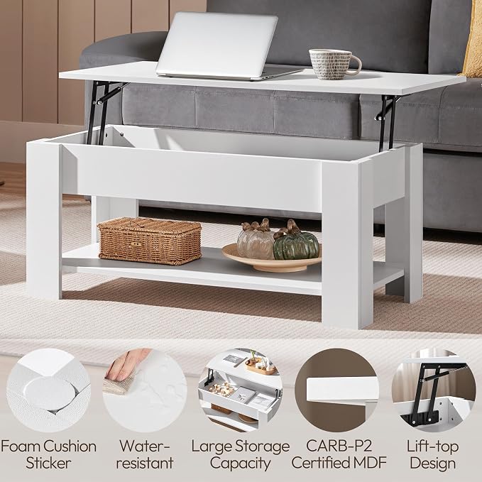 Yaheetech Lift Top Coffee Table - Image 9