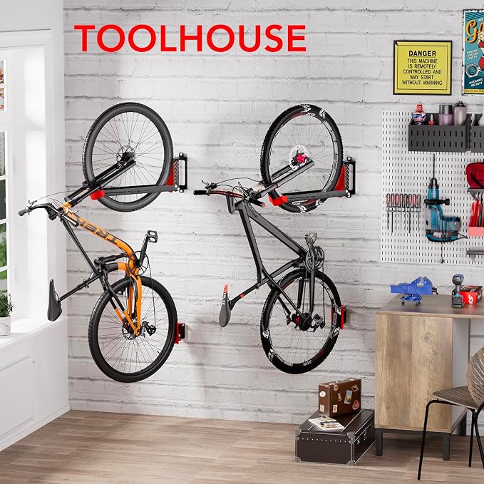 2-Pack Swivel Bike Rack Wall Mount, Bike Hangers - Image 7