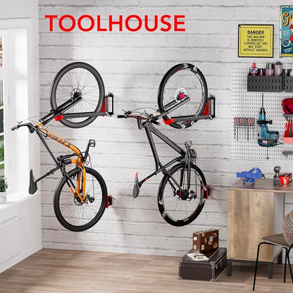 2-Pack Swivel Bike Rack Wall Mount, Bike Hangers - Image 7