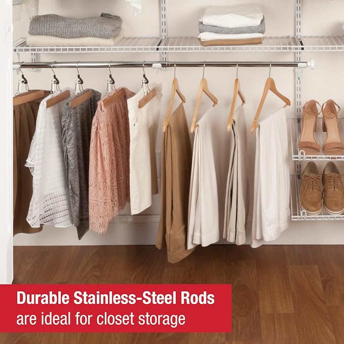 Rubbermaid Configurations Custom Closet Kit 6-10 Ft. Adjustable Metal Wire - Image 5