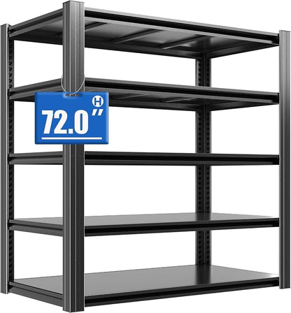 72" H Metal Storage Shelving, 3000LBS Heavy Duty Shelves Unit, Adjustable 5 by BIZOEIRON