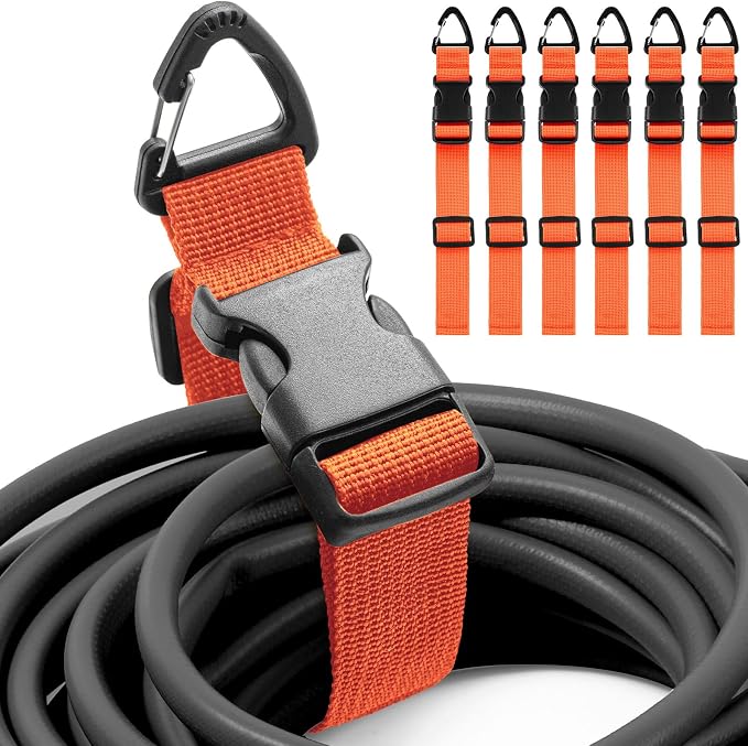 6 Pack 17 Inch Adjustable Extension Cord Holder Organizer by Wowangce