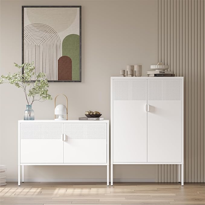 COFaR White Metal Storage Cabinet - Image 3