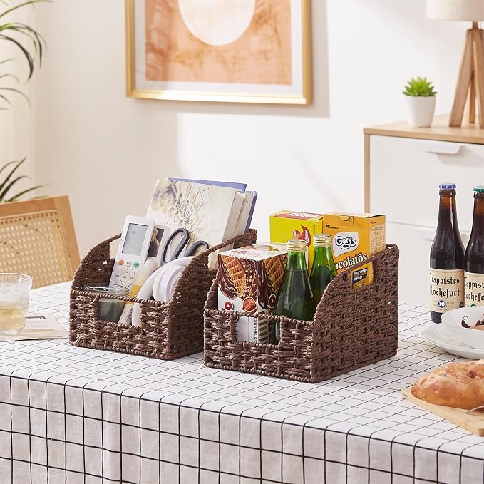 OIAHOMY Pantry Baskets for Organizing, Paper Rope Baskets - Image 8