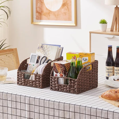 OIAHOMY Pantry Baskets for Organizing, Paper Rope Baskets - Image 8