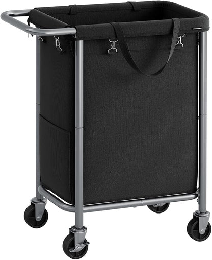 SONGMICS Laundry Basket with Wheels, Rolling Laundry Hamper, 23.8 Gallons by SONGMICSbySONGMICSHOME