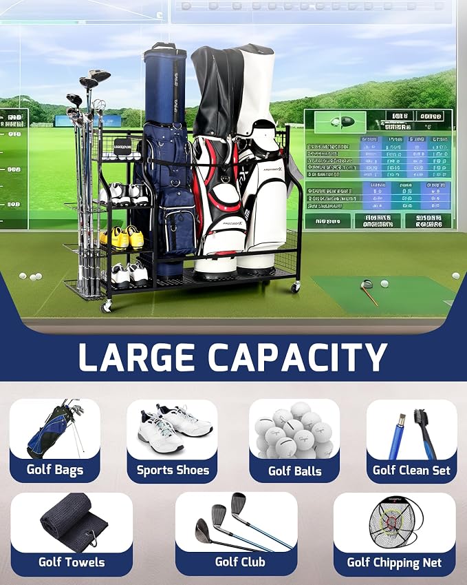 Golf Storage Rack, Garage Golf Organizer - Image 2