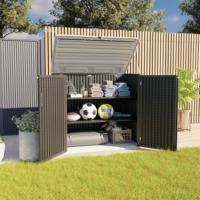 KINYING Larger Outdoor Storage Shed Weather Resistance, Resin Sheds & Outdoor - Image 9