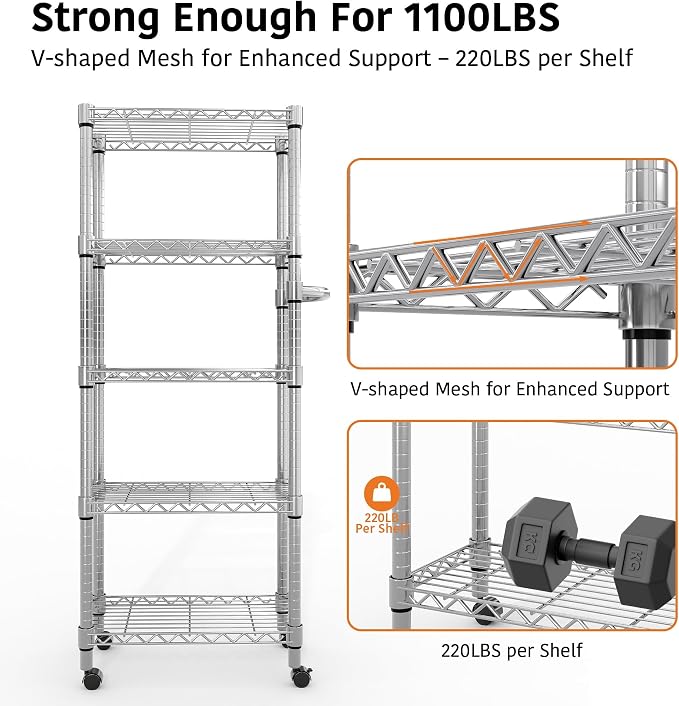 Metal Storage Shelves 5 Tier - Image 4