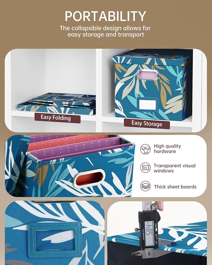 File Organizer with Lid, File Box, File Cabinet - Image 4